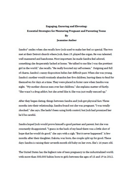 Engaging, Ensuring and Elevating